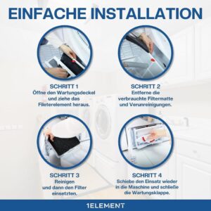 1ELEMENT 1 Filter für Beko Trockner 2964840100 - Hochwertiges Ersatzteil für Wäschetrockner