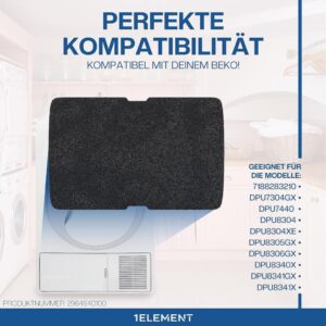 1ELEMENT 1 Filter für Beko Trockner 2964840100 - Hochwertiges Ersatzteil für Wäschetrockner