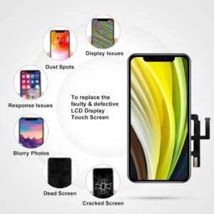 LL TRADER Display für iPhone 11 LCD 6.1" Bildschirm Ersatz mit Touchscreen und Reparaturkits