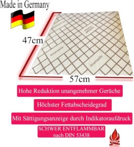 M&H-24 Dunstabzugshaube Flachfilter Universal - Starker Filterleistung und 100% Kompostierbar