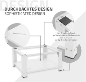 ML-Design Waschmaschinen Untergestell mit Ablage in Weiß - Ergonomisch, Praktisch und Robust