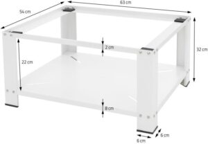 ML-Design Waschmaschinen Untergestell mit Ablage in Weiß - Ergonomisch, Praktisch und Robust