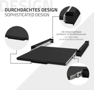 ML-Design Zwischenbaurahmen mit Ausziehplatte - Platzsparender und rückenschonender Helfer für Ihre Wäschegeräte