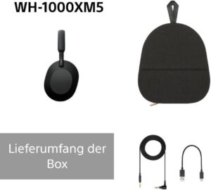 Sony WH-1000XM5 kabellose Bluetooth Noise Cancelling Kopfhörer in Schwarz