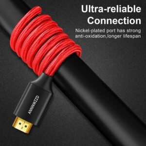 ANNNWZZD HDMI Kabel 1M - Das ultimative 8k 2.1 Nylon braid 48Gbps HDMI Kabel