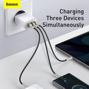 Baseus Compact 2U+C Netzladegerät - 30W PD QC3.0 mit USB-C und 2X USB-A Anschlüssen