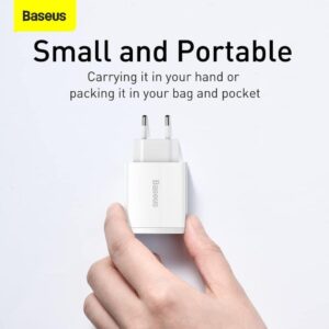 Baseus Compact 2U+C Netzladegerät - 30W PD QC3.0 mit USB-C und 2X USB-A Anschlüssen