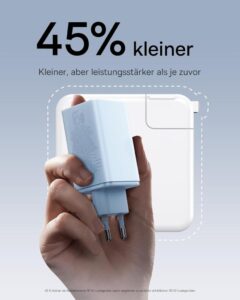 Baseus USB C Netzteil 65W - High-Speed Ladegerät mit PD 3.0 und PPS Schnellladeleistung - Blau