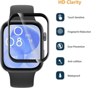 Bigqin 6 Stück Schutzfolie für Huawei Watch Fit 3 - HD Klar, Flexibel und Kratzfest