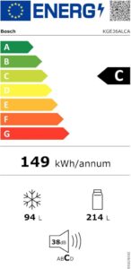 Bosch KGE36ALCA Serie 6 Kühl-Gefrier-Kombination mit VitaFresh Technologie