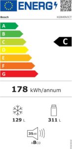 Bosch KGN49VICT Serie 4 Kühl-Gefrier-Kombination - Dein zuverlässiger Partner für eine längere Frische deiner Lebensmittel