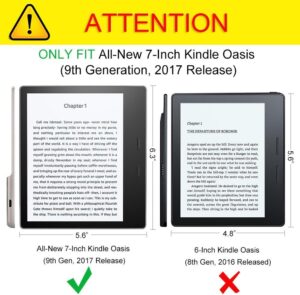 CASEBOT Hülle für Kindle Oasis 10. und 9. Generation - Slim Lightweight Schutzhülle mit Auto Sleep/Wake Funktion, die Bibliothek Z