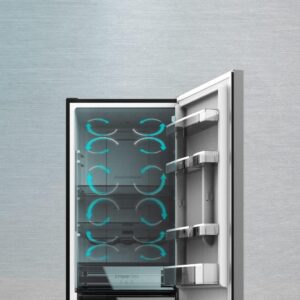 Cecotec Frigorífico Combi 2 Puertas Bolero CoolMarket Combi 322 Dark D - Der energieeffiziente Kühlschrank mit innovativen Features