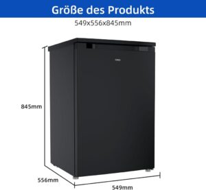 CHIQ 107 Liter Kühlschrank mit Mikro-Gefrierfach und Vario Box in Schwarz