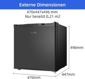 CHiQ Mini Bar Kühlschrank 46 L - Kompakt, Leise und Energieeffizient