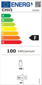 CHiQ Mini Bar Kühlschrank 46 L - Kompakt, Leise und Energieeffizient