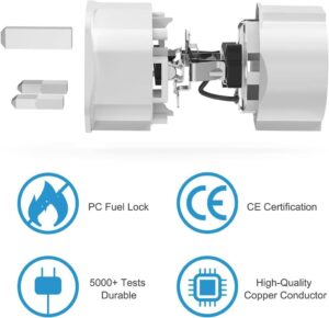 Clomnpe Reisestecker UK Adapter - Dein zuverlässiger Begleiter für Reisen nach Großbritannien