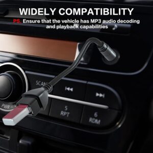 Coomoors 3.5mm Männlicher AUX Audio Stecker Autoradio Musical USB A auf Adapter Weiblicher Auto Konverter Adapter Kabel Schnur Steckverbinder für Car Stereos, Auto-GPS, CD, DVD-Audio - Schwarz