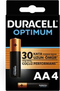 Duracell Optimum AA Alkaline-Batterie, 1.5V LR6 MN1500, 4er Pack - Deine zuverlässige Energiequelle