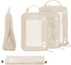 ECOHUB 5 Teilige Kompression Koffer Organizer Set - Dein perfekter Reisebegleiter