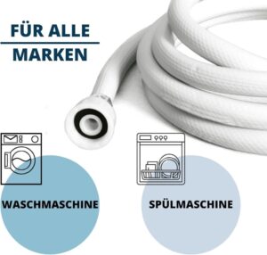 ELECTROHOGAR Universalschlauch für Waschmaschinen und Geschirrspüler - 1,5M