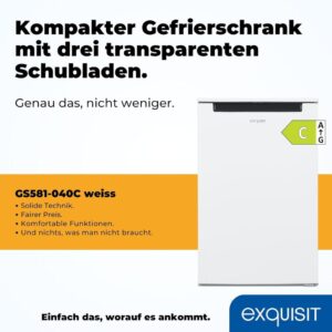 Exquisit Gefrierschrank GS581-040C weiss - kompakt, energieeffizient und flexibel