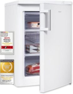 Exquisit Gefrierschrank GS581-H-010D weiss - kompaktes Design mit 85 Liter Nutzinhalt