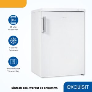 Exquisit Gefrierschrank GS581-H-010D weiss - kompaktes Design mit 85 Liter Nutzinhalt