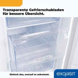 Exquisit Gefrierschrank GS581-H-010D weiss - kompaktes Design mit 85 Liter Nutzinhalt