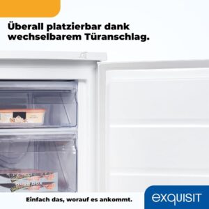 Exquisit Gefrierschrank GS581-H-010D weiss - kompaktes Design mit 85 Liter Nutzinhalt