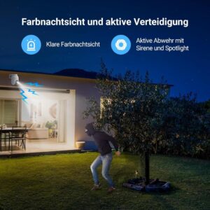 EZVIZ 2MP Überwachungskamera Aussen, WLAN IP Kamera mit 360° Abdeckung und Zwei-Wege-Audio