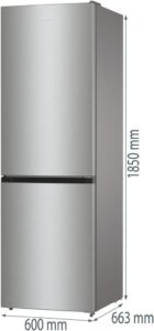 Gorenje Kühl- Gefrierkombination NRC619BSXL4 in Edelstahl, 326 Liter, Energieklasse B