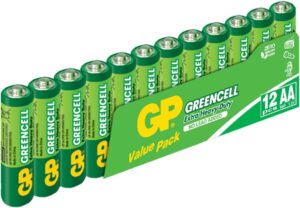 GP Batteries GP15G Greencell R6P/1215/AA, 1.5 Volt im 12er Pack - Wirtschaftlich und zuverlässig