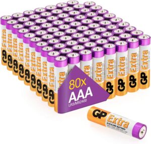 GP Extra AAA Alkaline Batterien 1,5V / LR03 - 80er Set für lange Lebensdauer