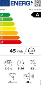 Haier HW70-BP14636N Waschmaschine - Energieeffizient, leise und mit Dampffunktion