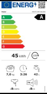 Haier HW70-BP14636N Waschmaschine - Energieeffizient, leise und mit Dampffunktion