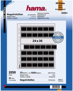 Hama Negativarchivierungshüllen aus Polypropylen für Kleinbild-Streifen
