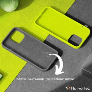 HARVORTEZ iPhone 14 Pro Hülle - Premium Liquid Silicone Cover in natürlichem Titan