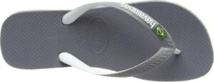 Havaianas Unisex Brasil Mix Zehentrenner in Steel Grey White White - 43/44 EU