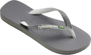 Havaianas Unisex Brasil Mix Zehentrenner in Steel Grey White White - 43/44 EU