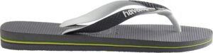 Havaianas Unisex Brasil Mix Zehentrenner in Steel Grey White White - 43/44 EU