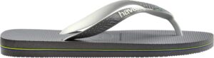 Havaianas Unisex Brasil Mix Zehentrenner in Steel Grey White White - 43/44 EU