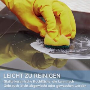 Hermitlux Domino Eingebautes Induktionskochfeld - Leistungsstark, Platzsparend und Sicher