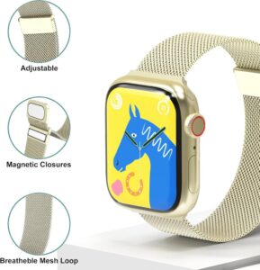 Higgs Metall Armband Kompatibel mit Apple Watch Ultra/Ultra 2 - Eleganz trifft auf Funktionalität