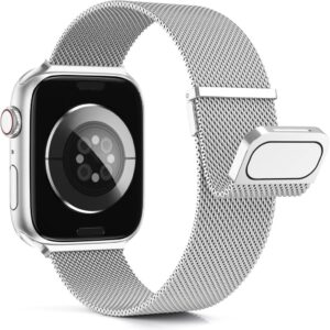 Higgs Metall Armband Kompatibel mit Apple Watch Ultra/Ultra 2 - Silber