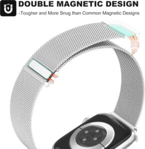 Higgs Metall Armband Kompatibel mit Apple Watch Ultra/Ultra 2 - Silber