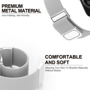 Higgs Metall Armband Kompatibel mit Apple Watch Ultra/Ultra 2 - Silber