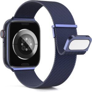 Higgs Metall Armband Kompatibel mit Apple Watch Ultra/Ultra 2 in Blau