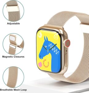 Higgs Metall Armband Kompatibel mit Apple Watch Ultra - Eleganz und Funktionalität in RoséGold