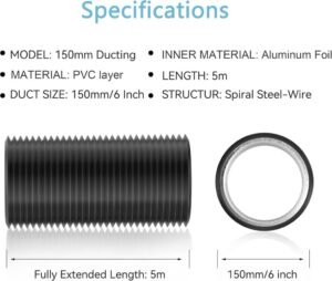 Hon&Guan ø150mm Abluftrohr - Flex-Schlauch für optimale Belüftung